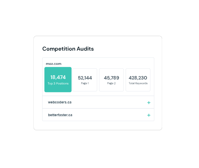 Competition Audits by SEORank.club